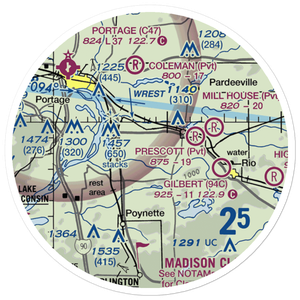 Weatherbee Field (7WI6) VFR Sectional Sticker (20 mile)