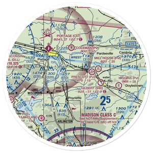 Weatherbee Field (7WI6) VFR Sectional Sticker (30 mile)