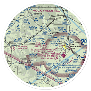 Lewis Airport (7WI4) VFR Sectional Sticker (30 mile)