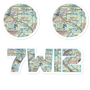 Higgins Airport (7WI2) VFR Sectional Sticker Pack