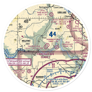 Humbert Airport (7WA4) VFR Sectional Sticker (30 mile)
