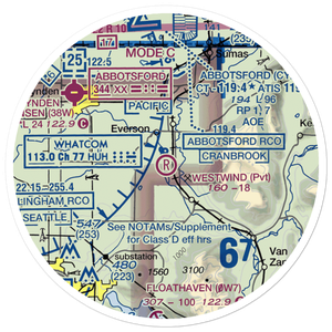 West Wind Airport (7WA3) VFR Sectional Sticker (20 mile)
