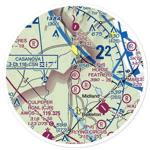 Warrenton Air Park (7VG0) VFR Sectional Sticker (20 mile)