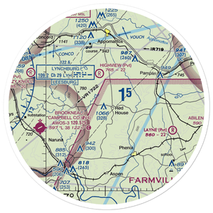 Redhouse Airfield (7VA5) VFR Sectional Sticker (30 mile)