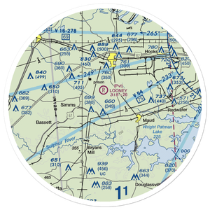 Ashford Field (7TX9) VFR Sectional Sticker (30 mile)