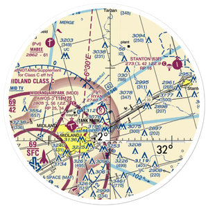 Ryan Aerodrome (7TX7) VFR Sectional Sticker (30 mile)