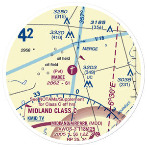 Mabee Ranch Airport (7TX5) VFR Sectional Sticker (20 mile)