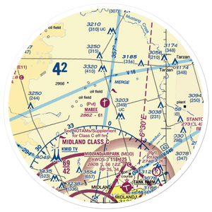 Mabee Ranch Airport (7TX5) VFR Sectional Sticker (30 mile)