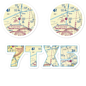 Mabee Ranch Airport (7TX5) VFR Sectional Sticker Pack