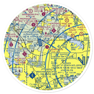 Hillcrest Airport (7TX4) VFR Sectional Sticker (30 mile)