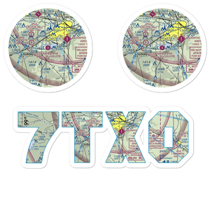 Tom Danaher Airport (7TX0) VFR Sectional Sticker Pack