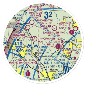 Fairview Airport (7TS0) VFR Sectional Sticker (20 mile)