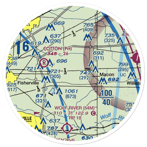 Pegasus Field (7TN4) VFR Sectional Sticker (20 mile)