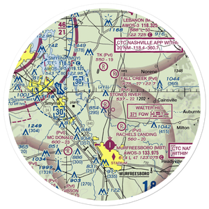Stones River Airport (7TN3) VFR Sectional Sticker (30 mile)