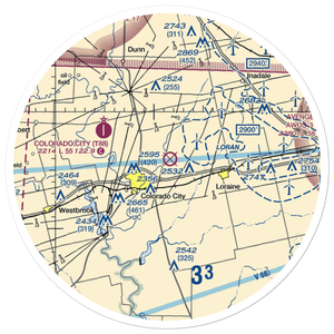 Trulock Ranch Field (7TE8) VFR Sectional Sticker (30 mile)