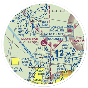 Moore Field (7TE7) VFR Sectional Sticker (20 mile)