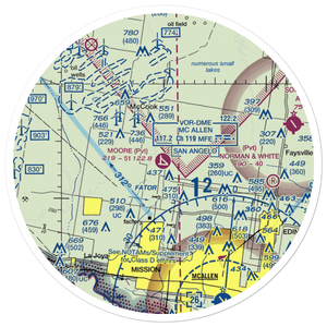 Moore Field (7TE7) VFR Sectional Sticker (30 mile)
