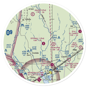 Stovall Ranch Nr 1 Airport (7TE6) VFR Sectional Sticker (30 mile)