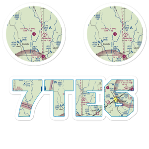 Stovall Ranch Nr 1 Airport (7TE6) VFR Sectional Sticker Pack