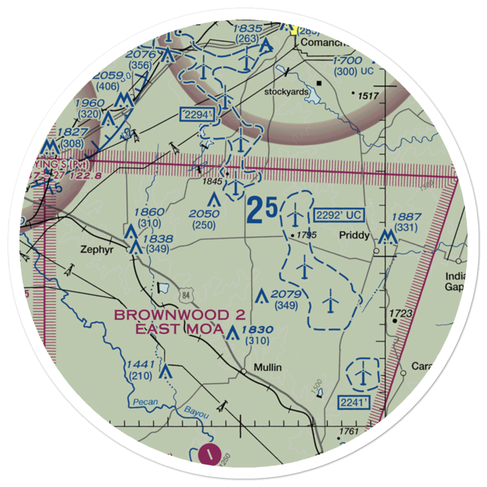 Carlisle Airport (7TE5) VFR Sectional Sticker (30 mile) 