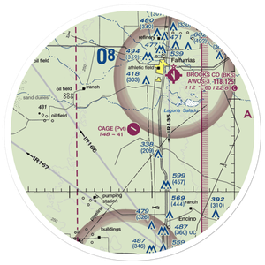 Cage Ranch Airport (7TE2) VFR Sectional Sticker (30 mile)