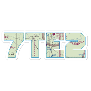 Cage Ranch Airport (7TE2) VFR Sectional Sticker