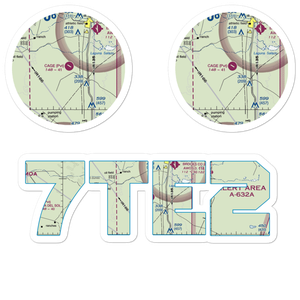 Cage Ranch Airport (7TE2) VFR Sectional Sticker Pack