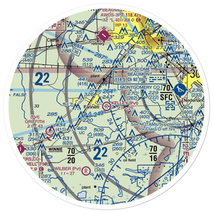 Kelley Crop Service Airport (7TE0) VFR Sectional Sticker (30 mile)