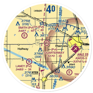 Quarterway Airport (7TA3) VFR Sectional Sticker (20 mile)