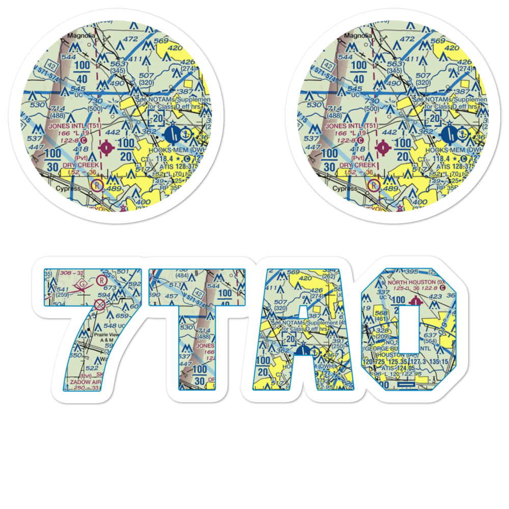 Field's Field (7TA0) VFR Sectional Sticker Pack 