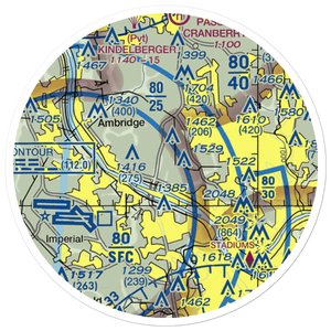 Lenzner Farm Airport (7PS7) VFR Sectional Sticker (20 mile)
