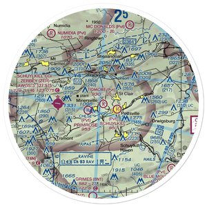 Tidmore Airport (7PN0) VFR Sectional Sticker (30 mile)