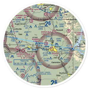 Warren Airpark (7PA1) VFR Sectional Sticker (30 mile)