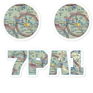 Warren Airpark (7PA1) VFR Sectional Sticker Pack