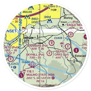 Parson Landing Airport (7OR9) VFR Sectional Sticker (20 mile)