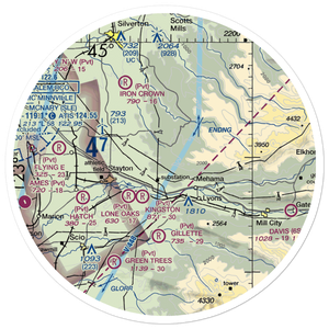 Basl Hill Farms Airport (7OR2) VFR Sectional Sticker (30 mile)