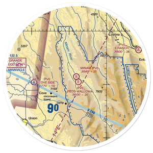 Minam Lodge Airport (7OR0) VFR Sectional Sticker (30 mile)
