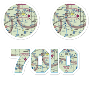 Christy's Airport (7OI0) VFR Sectional Sticker Pack
