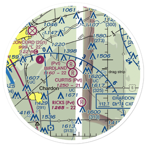 Curtis Airport (7OH8) VFR Sectional Sticker (20 mile)