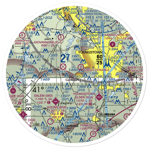 Mahoning County Joint Vocational School Airport (7OH5) VFR Sectional Sticker (30 mile)
