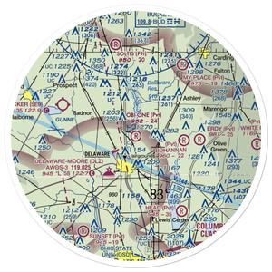 Obi One Airport (7OH3) VFR Sectional Sticker (30 mile)