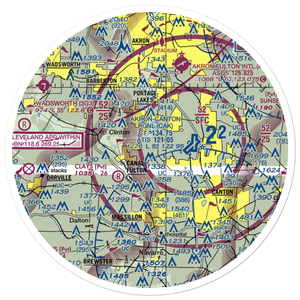 Canal Fulton Airport (7OH2) VFR Sectional Sticker (30 mile)
