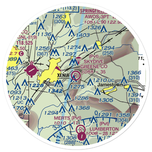 Skydive Greene County Inc Airport (7OA7) VFR Sectional Sticker (20 mile)