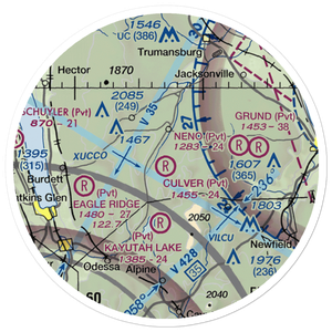 Culver Airfield (7NY4) VFR Sectional Sticker (20 mile)