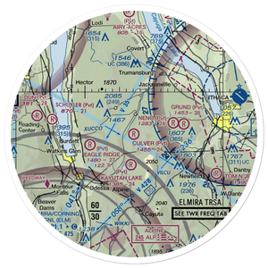 Culver Airfield (7NY4) VFR Sectional Sticker (30 mile)