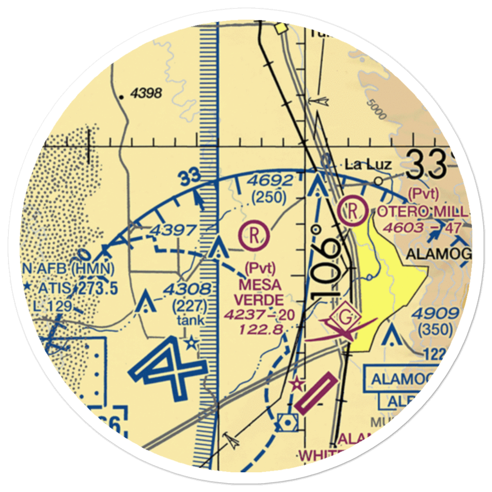 Mesa Verde Ranch Strip Airport (7NM1) VFR Sectional Sticker (20 mile) 