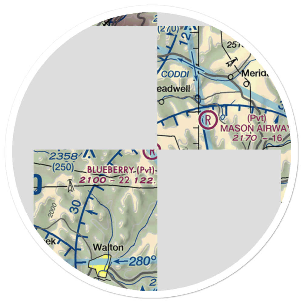 Blueberry Field (7NK6) VFR Sectional Sticker (20 mile) 