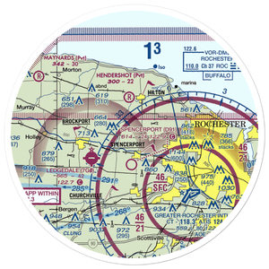 Ridge Road West Airport (7NK4) VFR Sectional Sticker (30 mile)