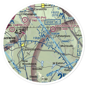 Deer Run Air Field (7NK1) VFR Sectional Sticker (20 mile)