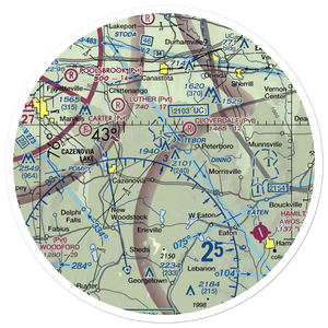 Deer Run Air Field (7NK1) VFR Sectional Sticker (30 mile)